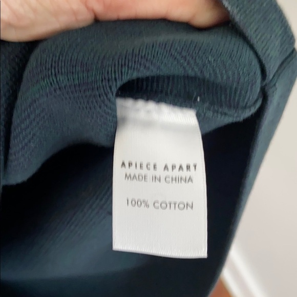 Apiece Apart teal Lira knit cold shoulder dress - Picture 5 of 5